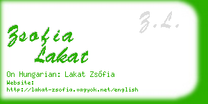zsofia lakat business card